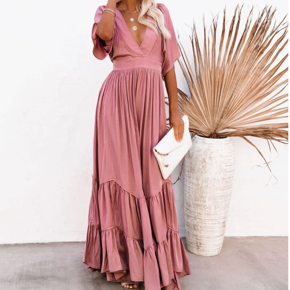 Vici | Mauve Maxi Dress | Bump Friendly